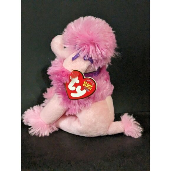 TY Beanie Baby - OOH-LA-LA the Pink Poodle Dog (6 inch) - MWMTs Stuffed Animal - Picture 3 of 11